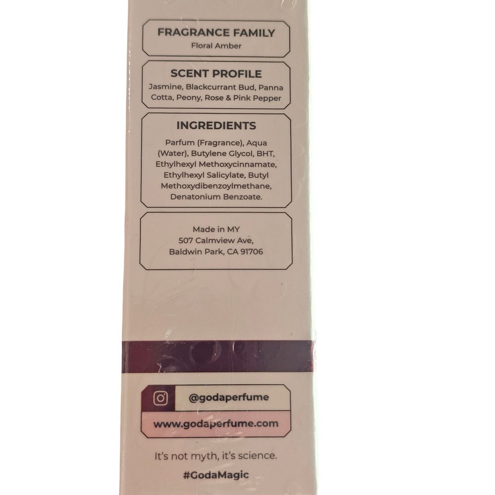 GODA Pheromone Infused Oil for Her Floral Amber Fragrance 0.5oz 15ML New - Picture 2 of 5